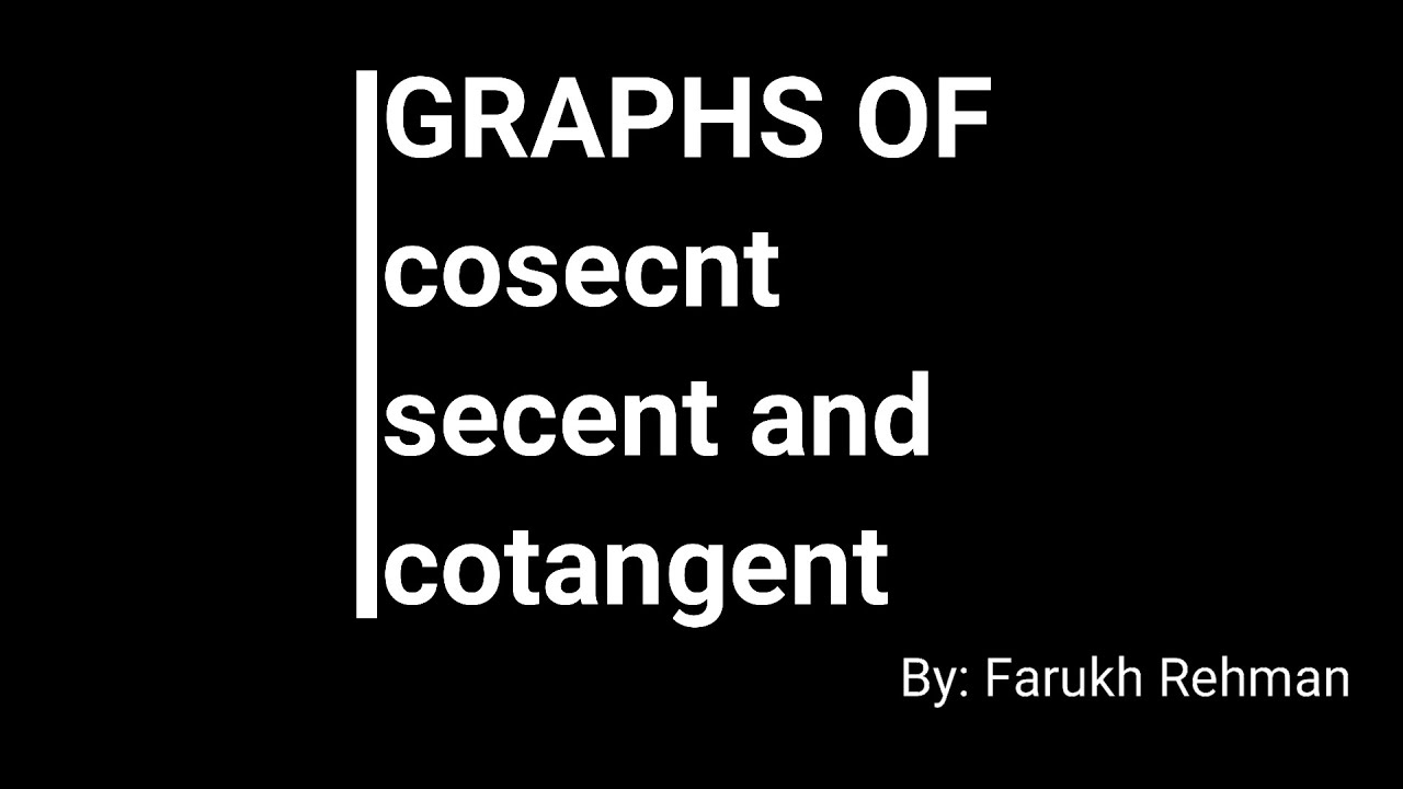 Graphs Of Reciprocal Functions Cosecent Secent Cotangent A Graphs of reciprocal functions cosecent secent cotangent a