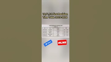 10,11,12 First Revision 2024 Time Table #viral #shorts #trend #trendingshorts #shortsfeed