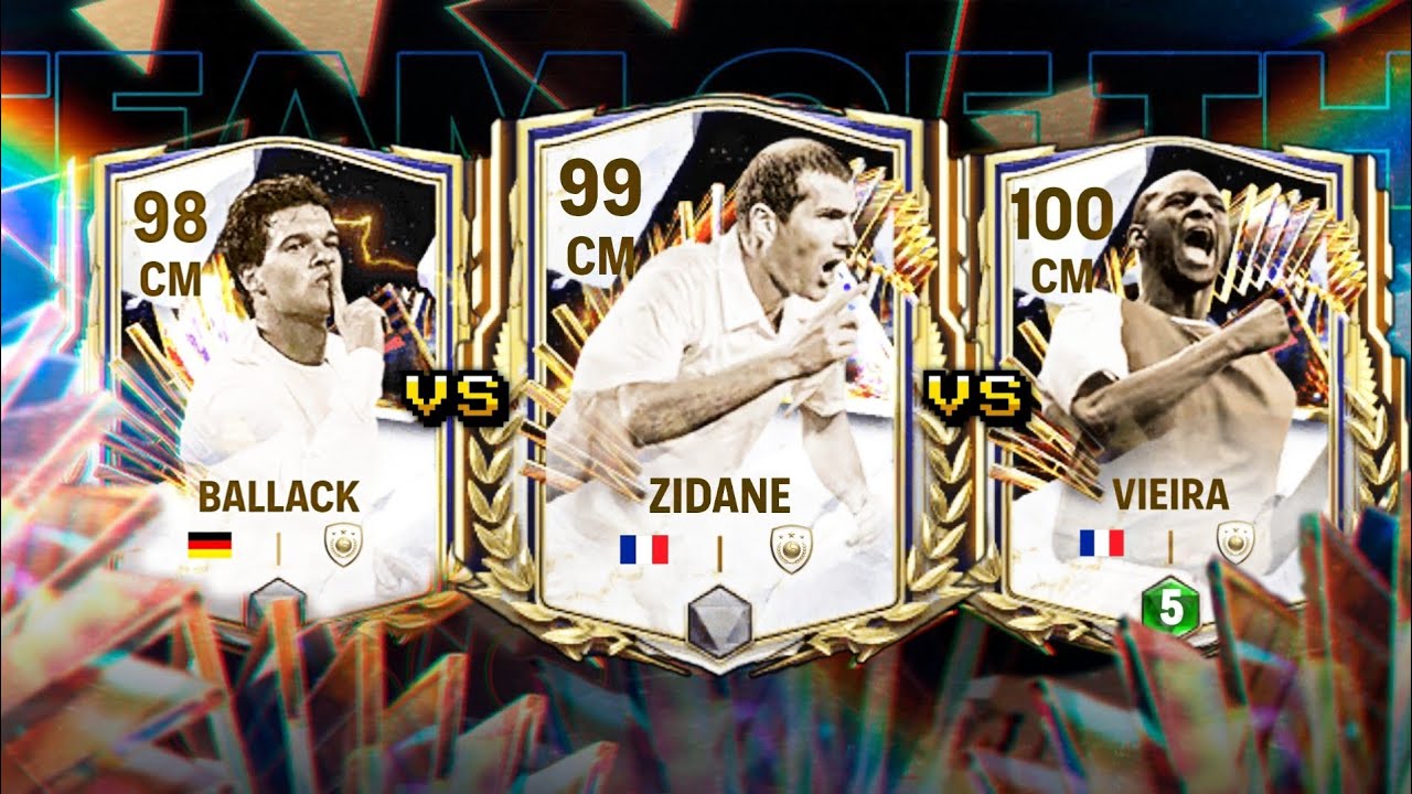 BEST TOTS CM? ZIDANE VS VIEIRA VS BALLACK! FC MOBILE - YouTube