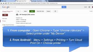 How to use Google cloud print on Desktop and smartphone?