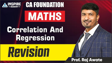 📚CA Foundation Maths Revision: Correlation & Regression 📊 | By Raj Awate | Sept 24 #CAFoundation