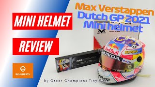 REVIEW Schuberth SF3 1:2 mini half scale helmet Max Verstappen Dutch  GP Winner Zandvoort 2021