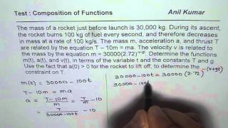 Q37 p 583 Composition of Rocket Functions Mass Velocity Acceleration