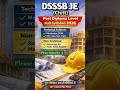 DSSSB JE Civil Engineering Syllabus 2026 | Post Diploma Level Full Syllabus | Latest Pattern 🔥