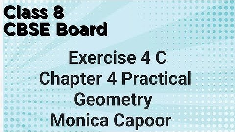 Q1 - Q3 Exercise 4 C | Class 8 | Monica Capoor | Chapter 4