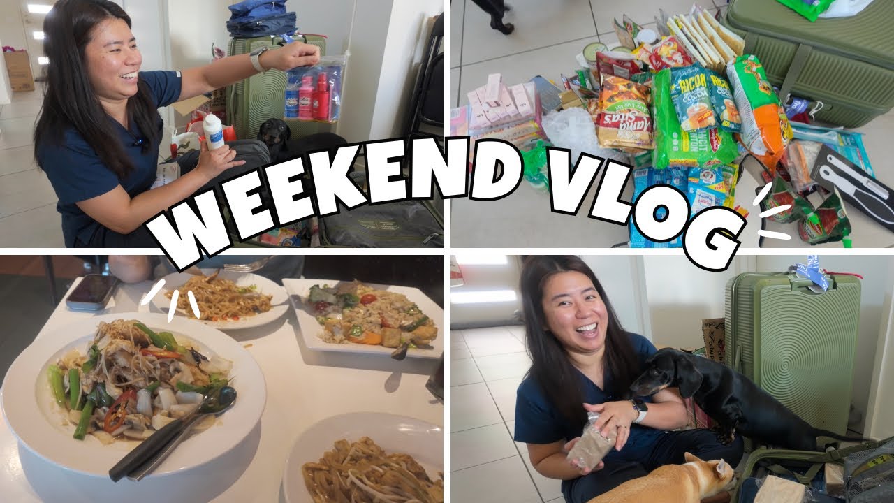 WEEKEND VLOG | Work day + Pasalubong haul from Phils + Thai dinner!