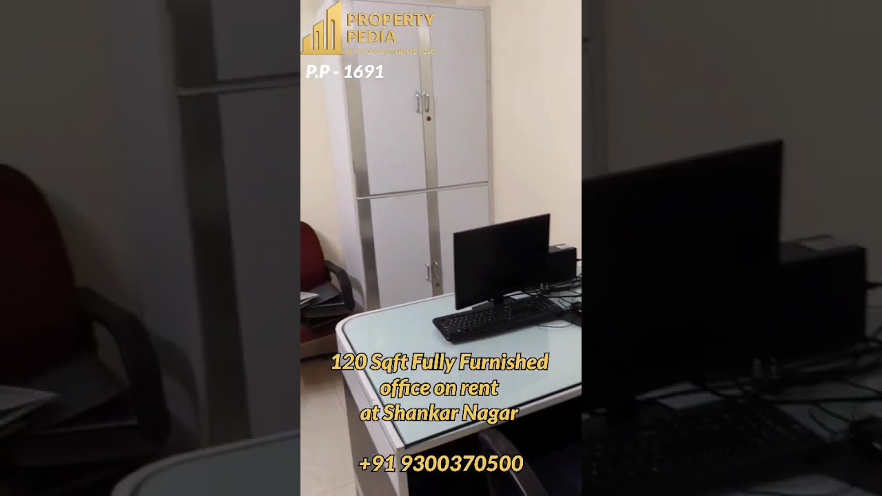 Ready-to-move 120 sqft furnished office on rent at Shankar Nagar Perfect for startups & professional