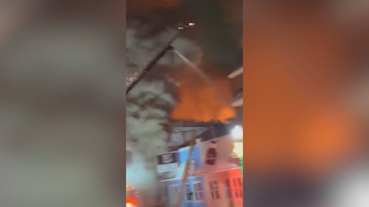 Fire rages through multiple buildings in Northern Maine