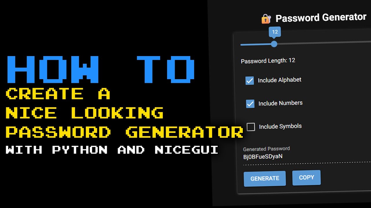 How to Create a Modern Password Generator App with Python & NiceGUI
