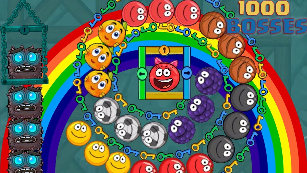 Download "1000 Rainbow Color Boss & 1000 All Balls" in Red Ball 4 ...