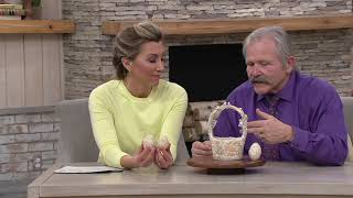 Jim Shore Heartwood Creek 15th Annual White Woodland Easter Basket on QVC