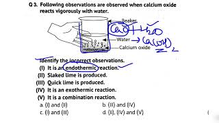 MCQ science, class 10, chemistry MCQ, exothermic reaction, endothermic reaction, @cbsecorner #yt screenshot 5