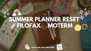 Summer Ring Planner Reset | Switching out of Filofax Malden into Moterm Midnight