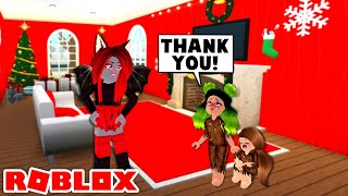 We Adopted All Of The Homeless Kids In Bloxburg For Christmas!  (Roblox)