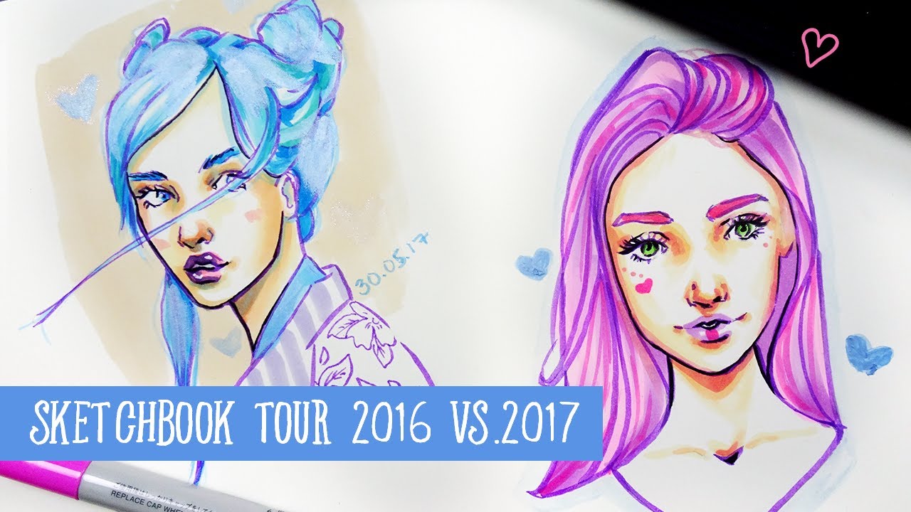 Sketchbook Tour 2016 vs. 2017 - YouTube