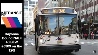 NJT Northern Division: NABI 40-SFW #5309 on the 120! (July 2021)
