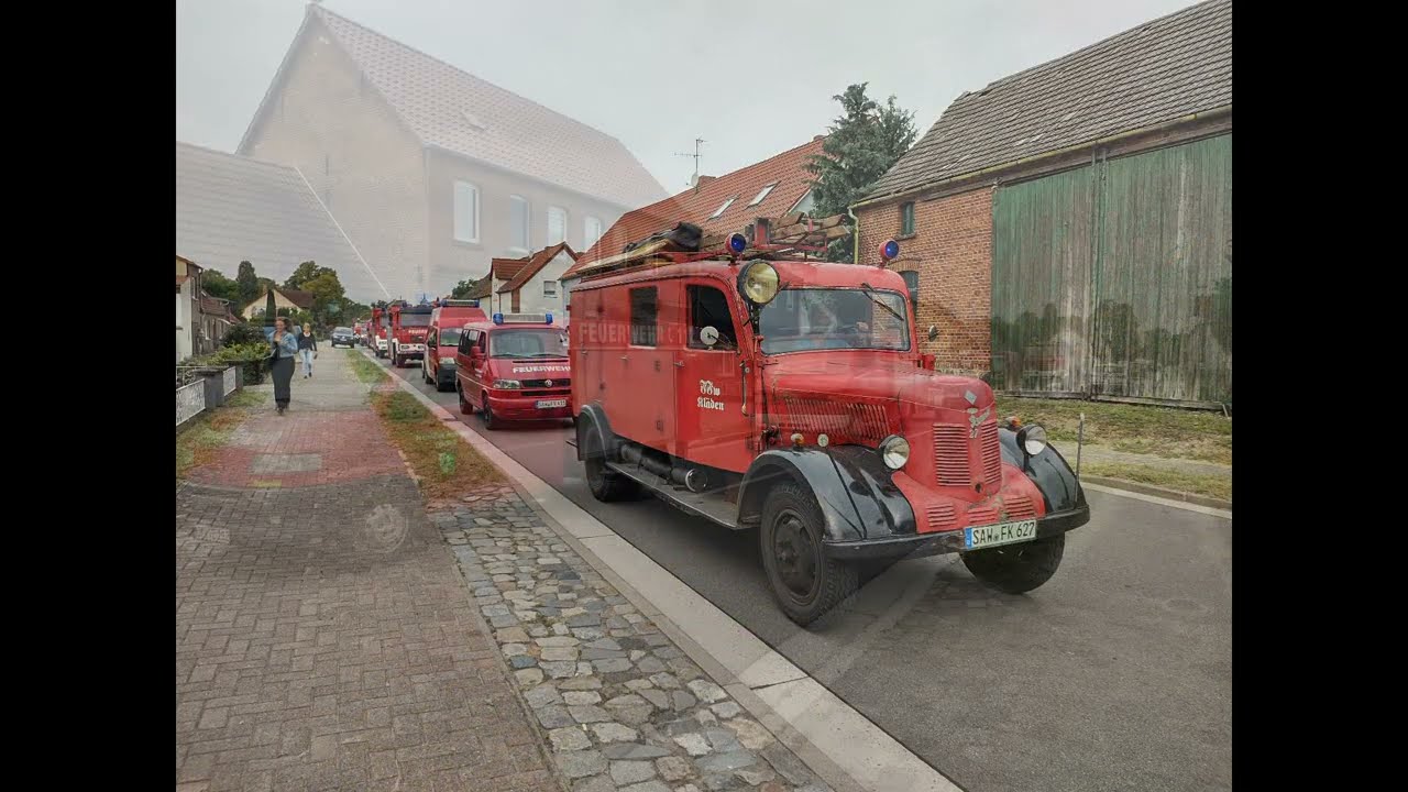 790 Jahre Kloster Neuendorf und 130Jahre Feuerwehr - Festumzug und Löschangriff im August 2022