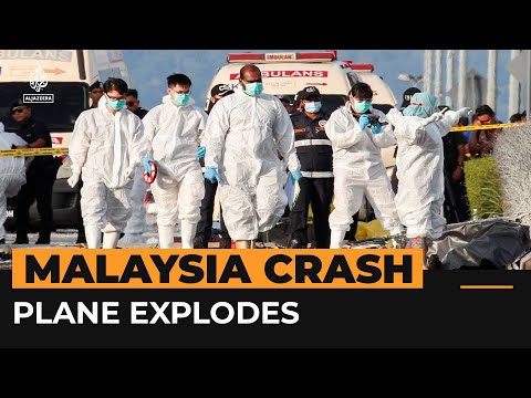 Dashcam captures deadly plane crash on malaysian highway | al jazeera newsfeed