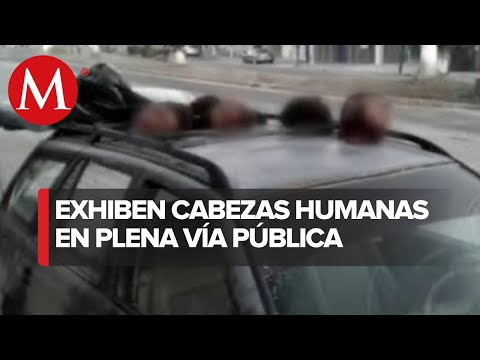 Guerrero vive el horro de los decapitados con la exhibición de 6 cabezas humanas en un carro
