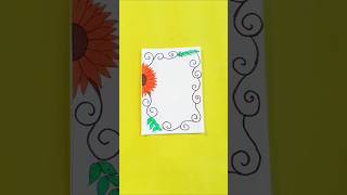 6 Easy 🌺 School Project Front Page Design #shorts #schoolproject #borderdesign #trendingshorts
