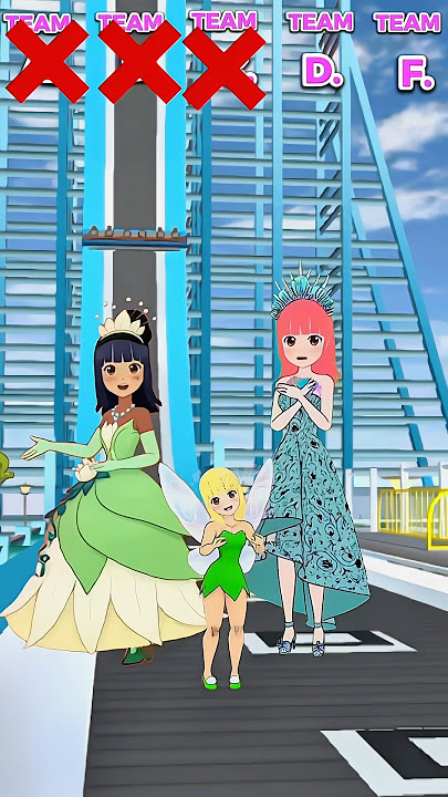WHO IS THE BEST TEAM? DISNEY PRINCESS ❤️ #ytshorts #mobilegame #sakuraschoolsimulator #shortsvideo