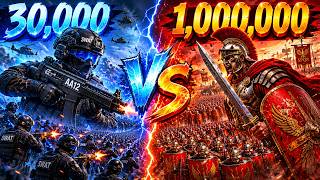 1 Million Roman Legionaries vs 30,000 AA12 SWAT - Who Wins? Let's find out ! UEBS 2