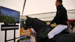 Danish Equestrian team rider Andreas Shov on the Racewood Jumping Simulator screenshot 1