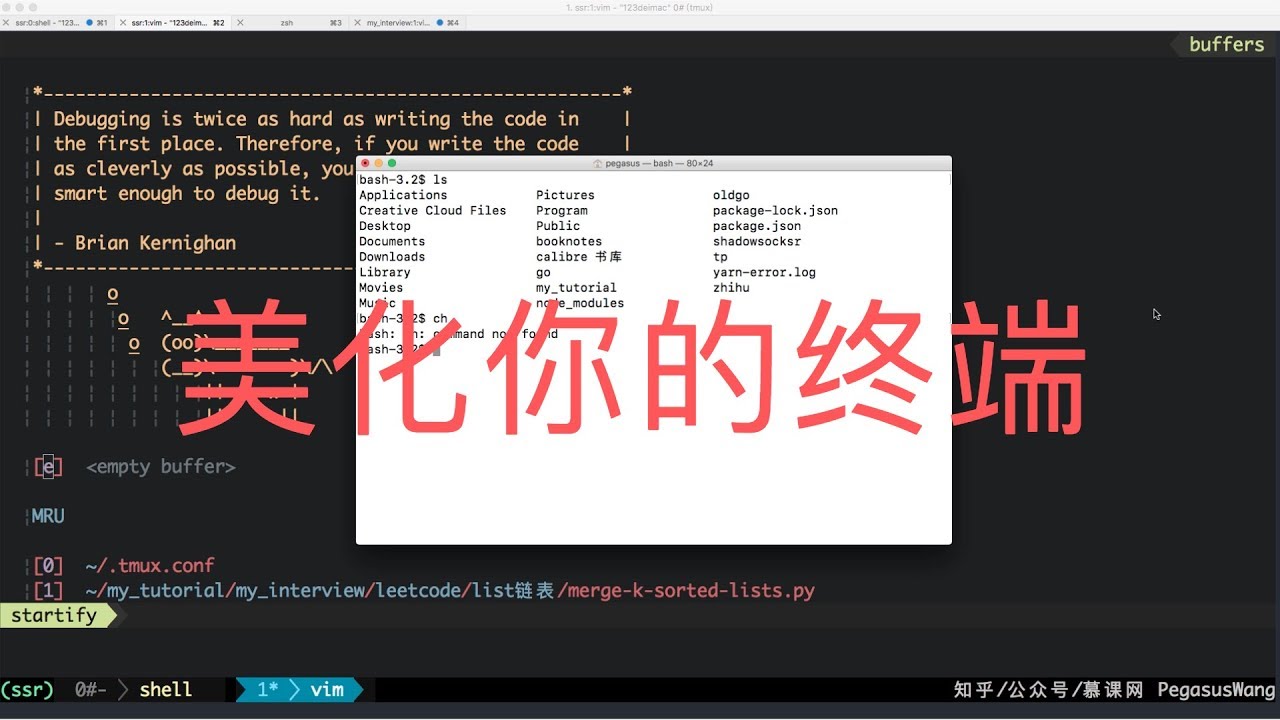 如何美化你的终端？ have a beautiful terminal - YouTube