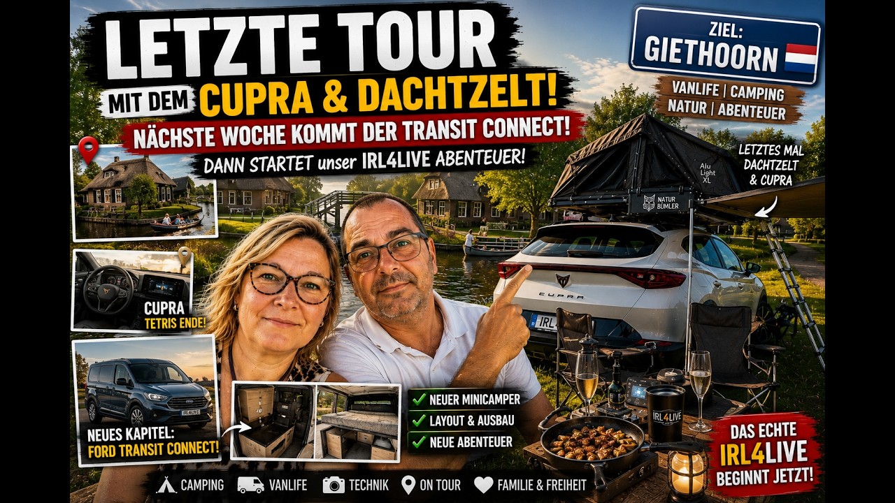 🇳🇱 🥹 Letzte Tour mit dem CUPRA! Auf nach Giethoorn, bevor unser neues Abenteuer beginnt!