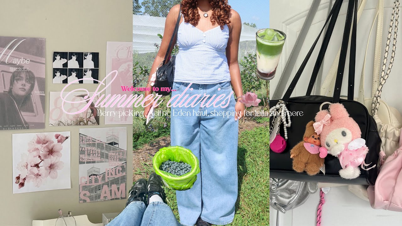 Summer diaries ⊹₊⟡⋆  | berry picking, Aelfric Eden haul, shopping for lolla and more