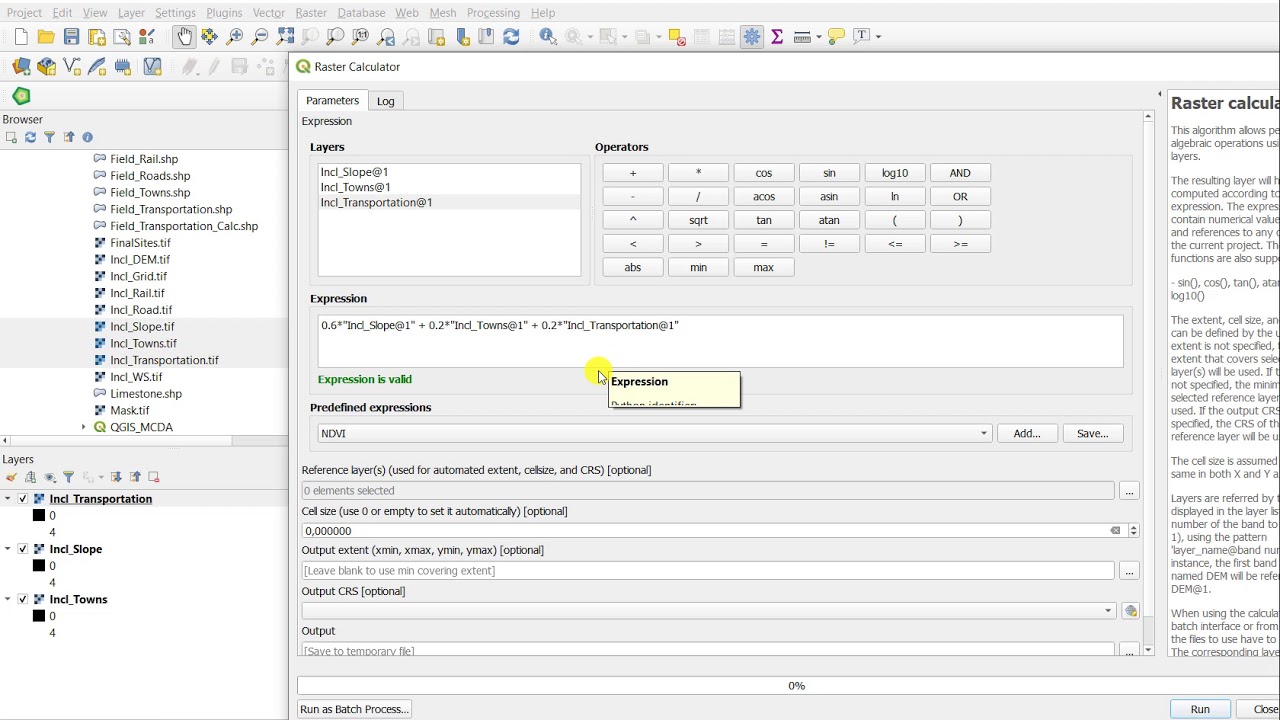 QGIS Weighted overlay