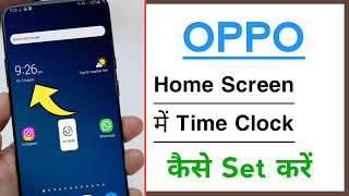 OPPO Phone How To Set Time Clock in Home Screen screenshot 4