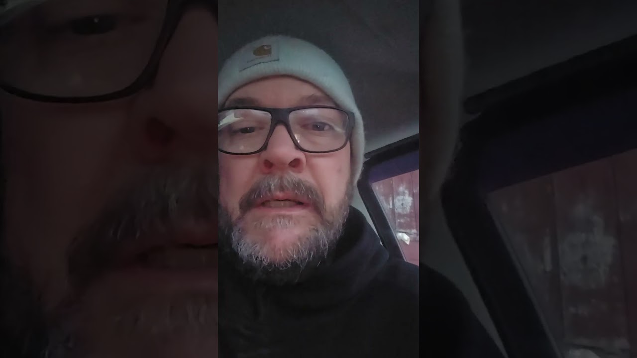 Trying to get her started and keeping warm