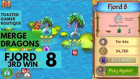 Merge Dragons Fjord 8 • 3rd Win • Get Dangerous Chest