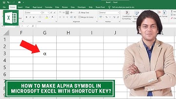 How to make alpha symbol in Microsoft excel with shortcut key?
