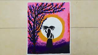 Easy Sunset Poster With Multi Multicolor Rani Design By Rani Parmar