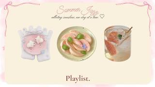 🍑 [𝓟𝓵𝓪𝔂𝓵𝓲𝓼𝓽] A Peachy Summer Day Filled with Sunshine & Sweet Jazz 🌸 Jazz Lo-fi · Study · Café Vibes screenshot 4