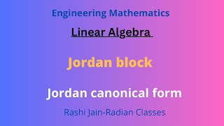 Matrix l Jordan Block l Jordan Canonical Form of 4x4 Matrix l  Complete Concept