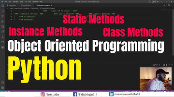 #6 Instance, Class & Static Methods in Python Class | Object Oriented Programming #2023