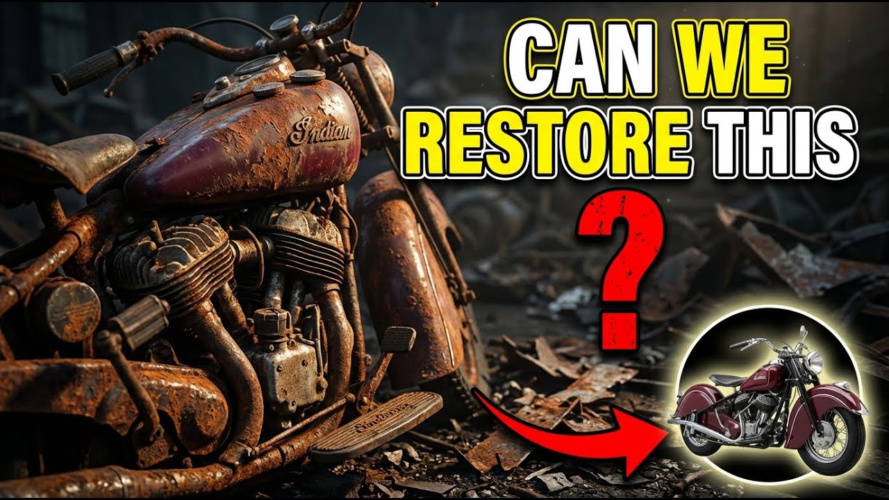 Can We Restore This Destroyed 1940s Indian Chief  Complete ASMR Rebuild
