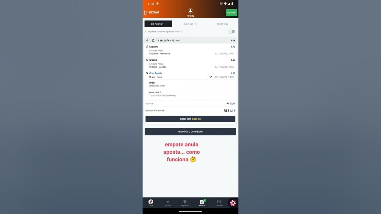 empate anula aposta como funciona 🤔🤔🤔 betano 