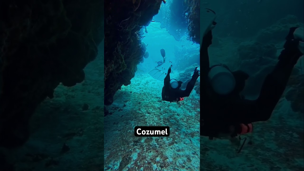 Cozumel Swim Throughs #buoyancycontrol #scubadiving