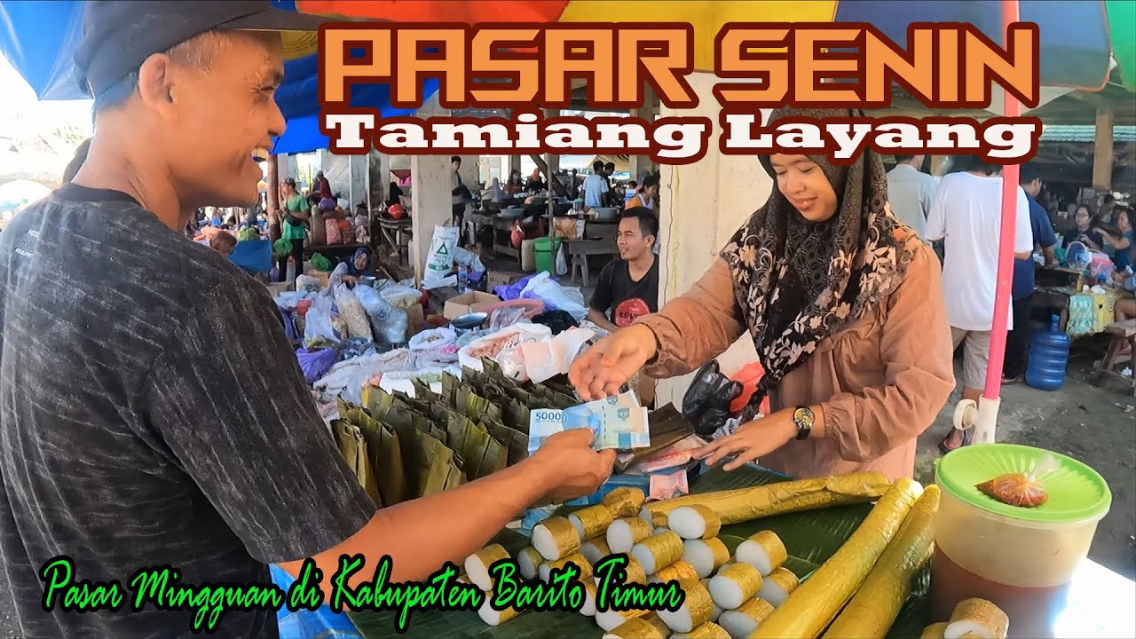 PASAR SENIN TAMIANG LAYANG || MINAU PAKAN || PASAR MINGGUAN TRADISIONAL || BARITO TIMUR