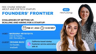 Founders’ Frontier: Free Online Webinar About and For Tech Startups