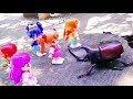 虫取り に出掛けるよ！ キラキラプリキュアアラモード 💛 カブトムシ クワガタ 公園 人形 キュアマカロン 戦い 虫 対戦 おもちゃアニメ 幼児 Precure Alamode Toy