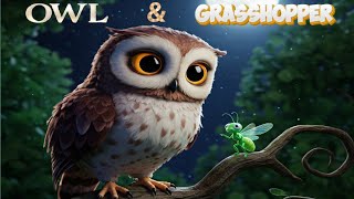 The Owl And The Grasshopper | Cartoon Stories | Bedtime Stories | A Moral Story for Kids