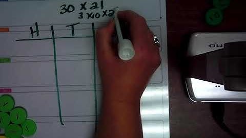 Multiplication with place value disks