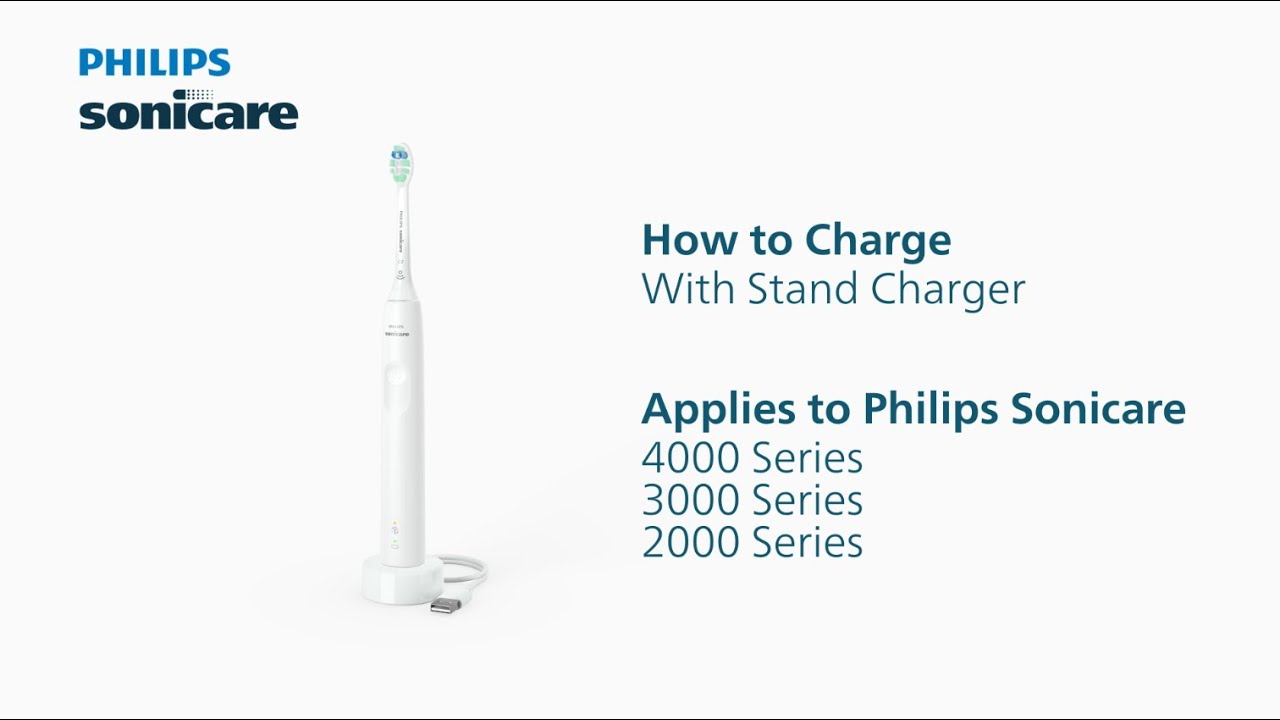 How to Charge: With Stand Charger | Philips Sonicare: 2000 to 4000