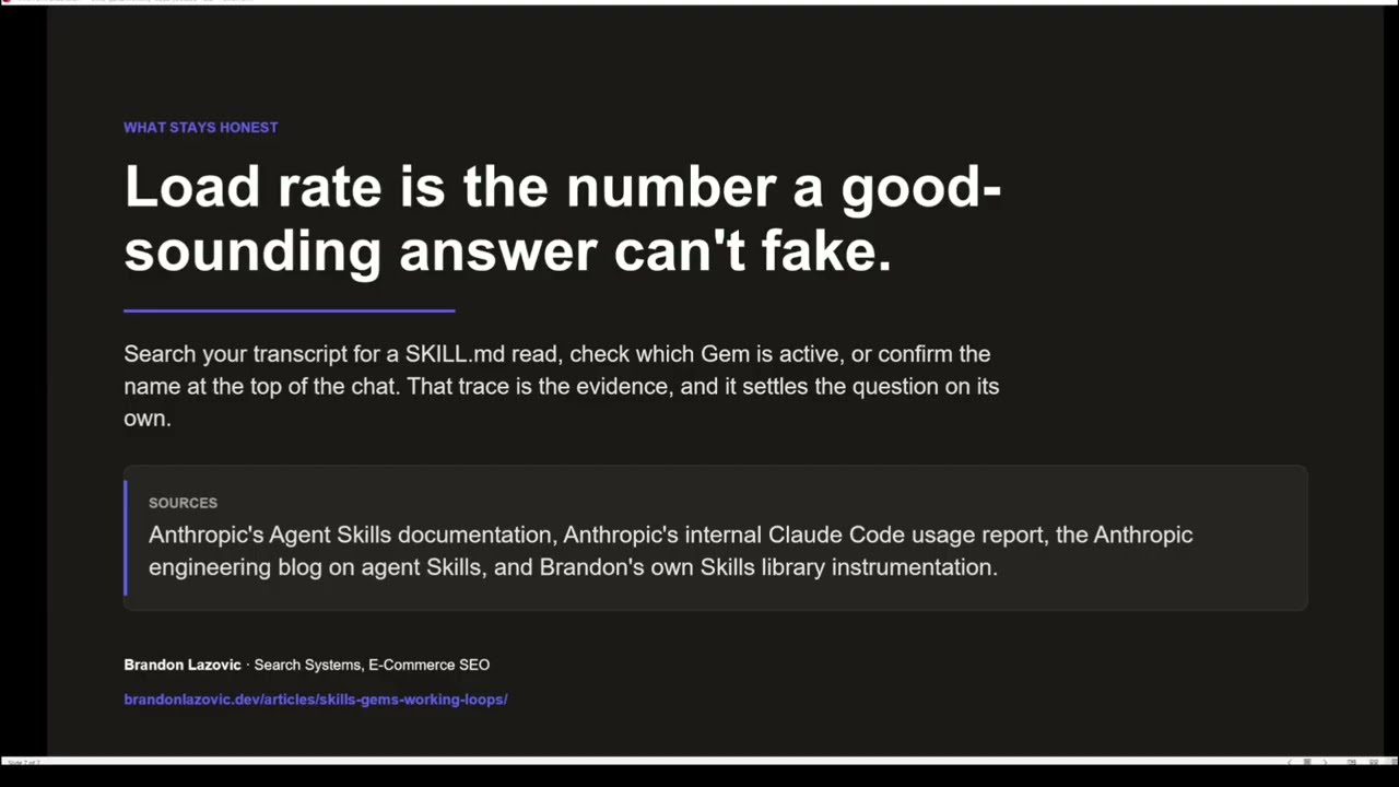 Video thumbnail: Claude Skills and Google Gems Are One Mechanism