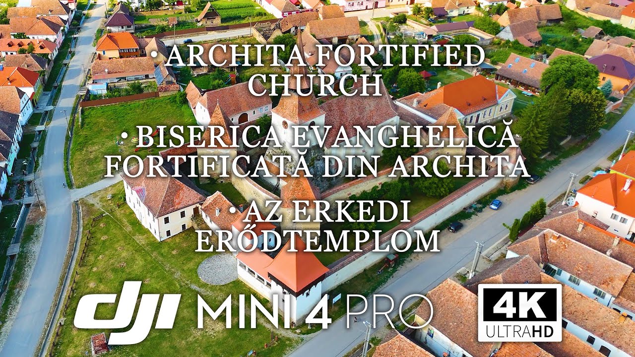 Flying Over Transylvania: Stunning Drone View of Archita Fortified Church - Dji MINI 4 PRO - 4K